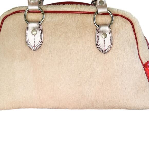 Bridget Shuster Y2k Leather Satchel Bag Rhinestone Coquette Western Retro Chic - Picture 8 of 14